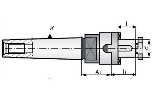 Univerzální frézovací trn MK3 - 27 mm - 51 mm (7430)